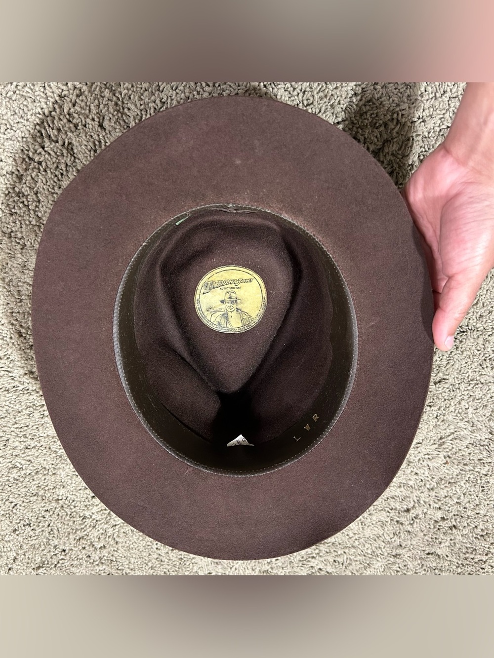 VTG 1984 Lucas Film Indiana Jones Authentic Hat John B Stetson XL 100% Wool USA - Picture 8 of 12